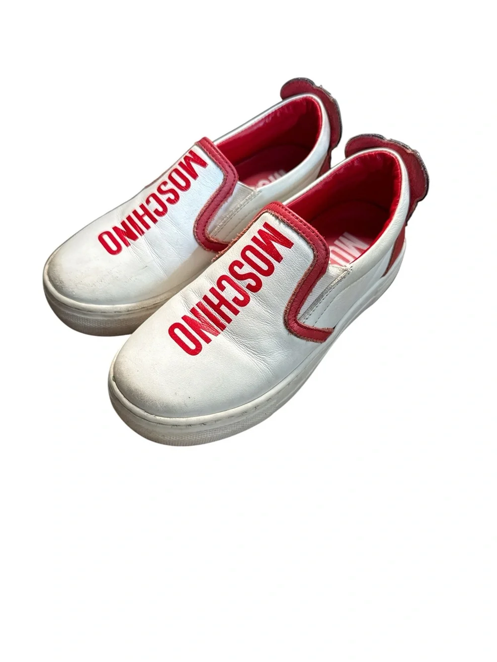 Moschino  sz 29 Teddy Leather Slip-On Sneakers